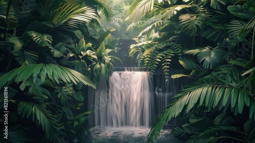 Waterfall Surrounded by Trees