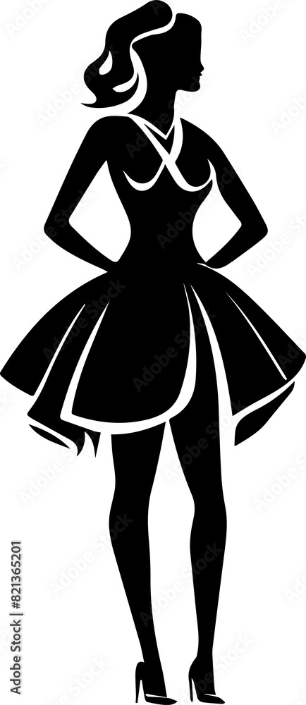 Woman or ladies dress silhouette isolated on white background Woman or ladies dress silhouette isolated on white background