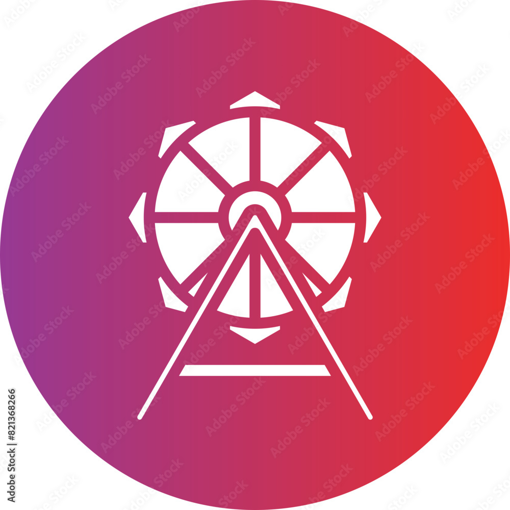 Ferris wheel vector icon style Ferris wheel vector icon style