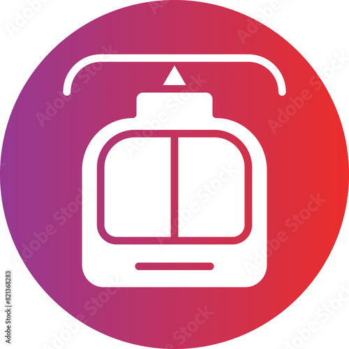 Cable car vector icon style