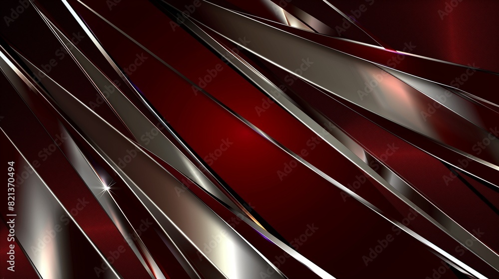 A Chrome Luxury Sharp abstract Background Vectorart in velvety maroon