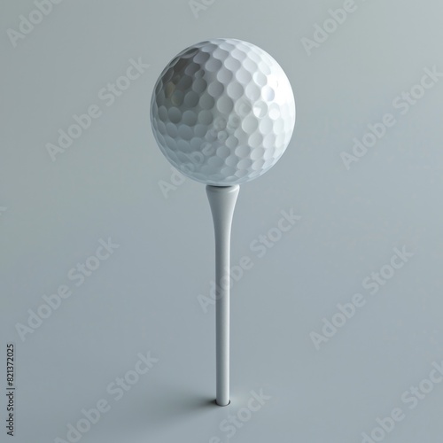 Golf Tee. Golf Ball on Tee. Illustration of Sport Game Equipment