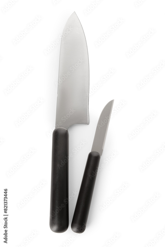 Sharp knives on white background Sharp knives on white background