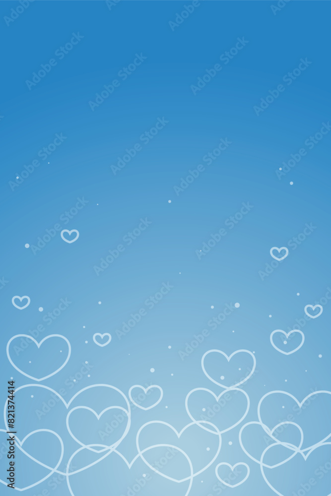 Valentine love heart background, vector design