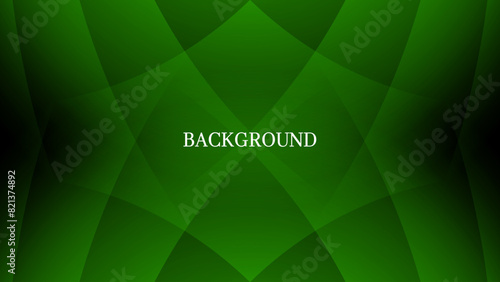 Black abstract background with green triangular pattern, cross shape, modern geometric texture, diagonal rays and angles	