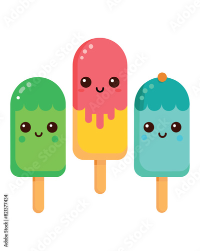 Summer Treats Collection on White Background