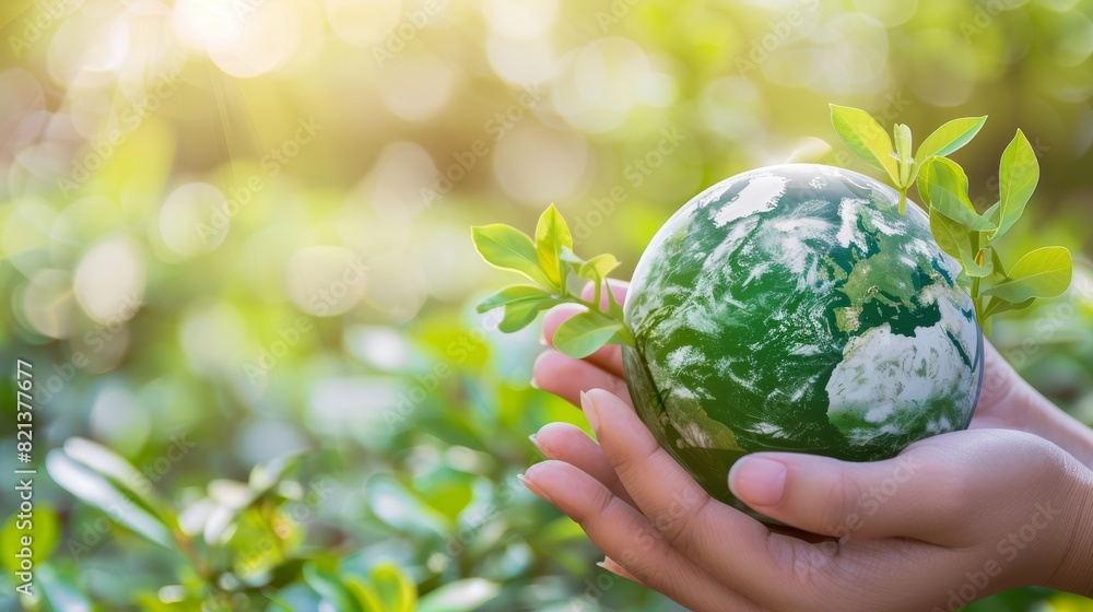 Hands Holding a Green Earth Surrounded by Leaves in Sunlight, Symbolizing Environmental Protection and Sustainability- World Environment Day concept -June 05
Hands Holding a Green Earth Surrounded by Leaves in Sunlight, Symbolizing Environmental Protection and Sustainability- World Environment Day concept -June 05