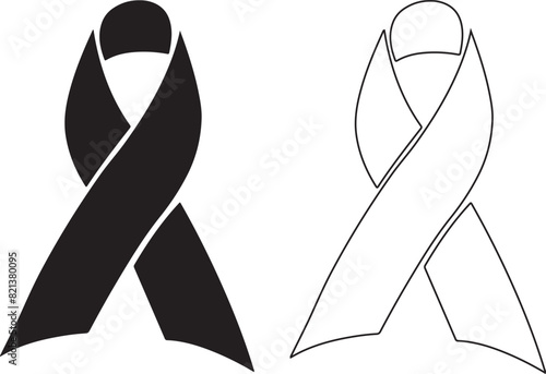 remembrance ribbon eps 10