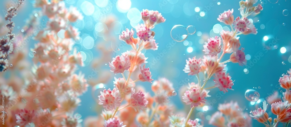 Floating bunch of flowers in the air Floating bunch of flowers in the air