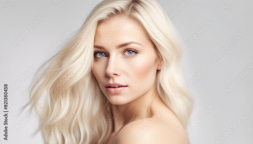Portrait of blond hair and white skin beautiful women, skin care ad, isolated white background
Portrait of blond hair and white skin beautiful women, skin care ad, isolated white background