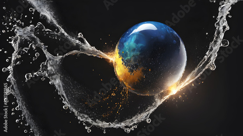 Alarming impact of global warming and climate change. abstract conceptual. AI generated image
