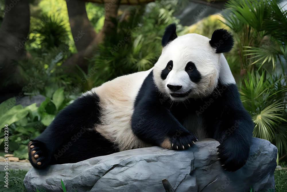 Naklejka premium giant panda bear