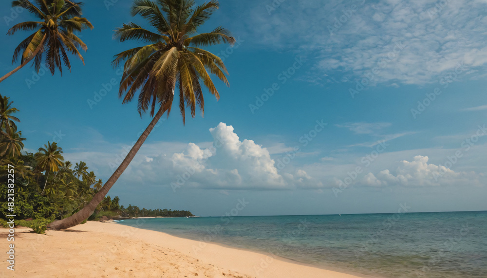 beach shore view palmeras summer beach shore view palmeras summer