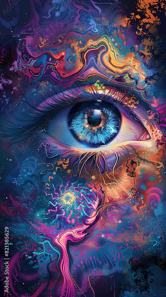 The wide-open human eye The wide-open human eye