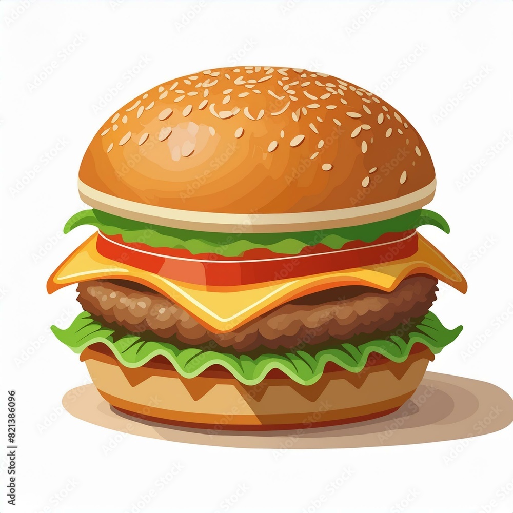 hamburger on a white background hamburger on a white background
