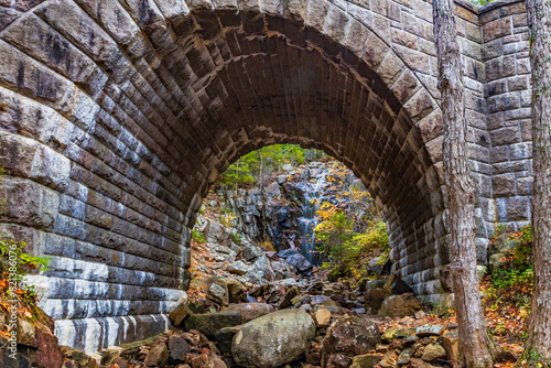 Maine-Acadia National Park-Carriage Road-Waterfall Bridge photo