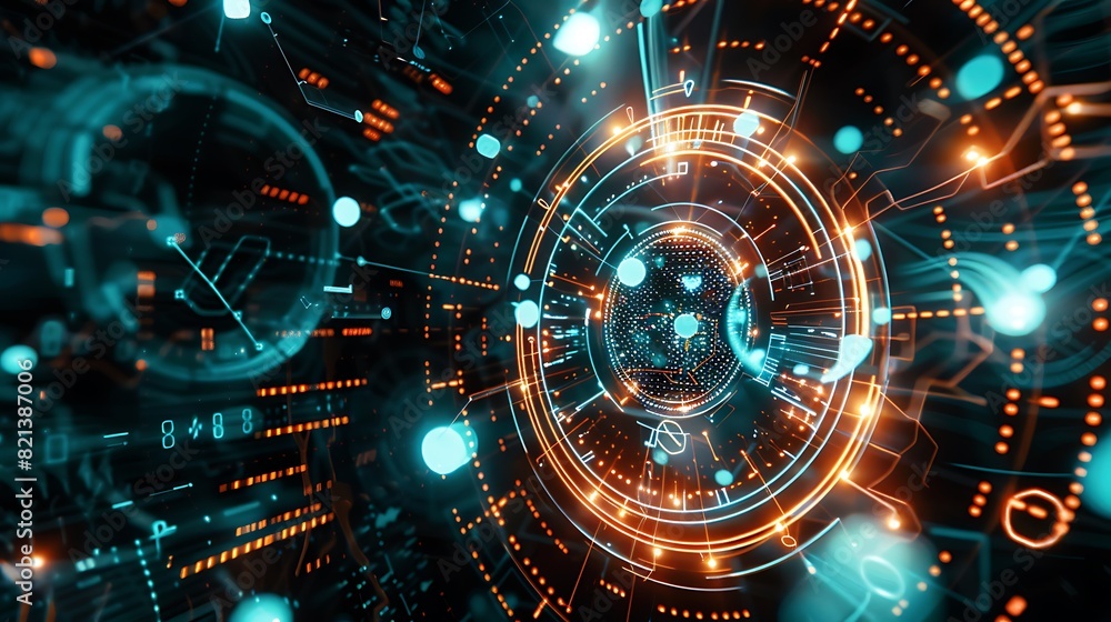Obraz premium datum, abstract, technology, background, concept, futuristic, communication, connection, ai, digital, cyberspace, innovation, cyber, science, computer, modern, network, tech, artificial intelligence, 