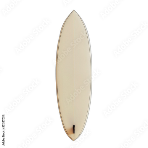 A vibrant photograph capturing a surfboard on a beach