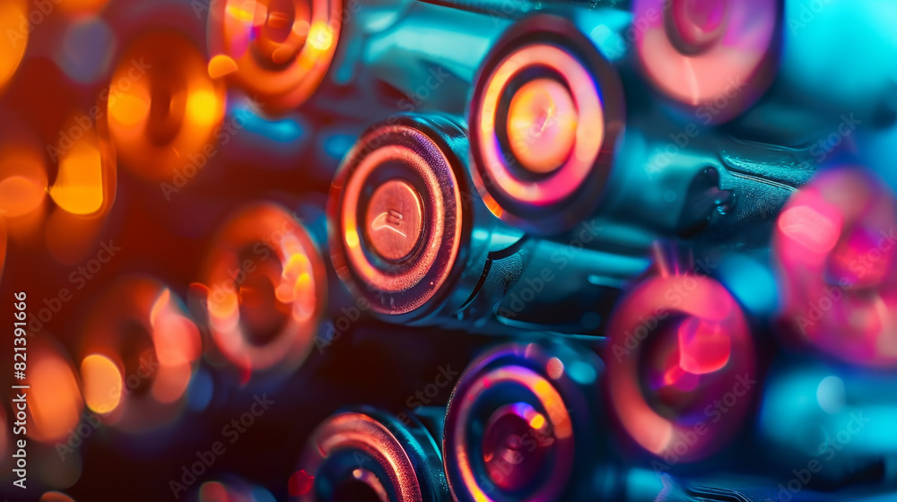 A bunch of batteries are shown in a close up A bunch of batteries are shown in a close up