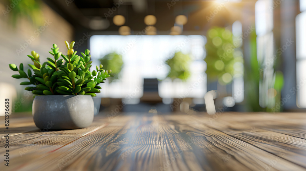 Succulent Plant in Modern Office Setting Succulent Plant in Modern Office Setting