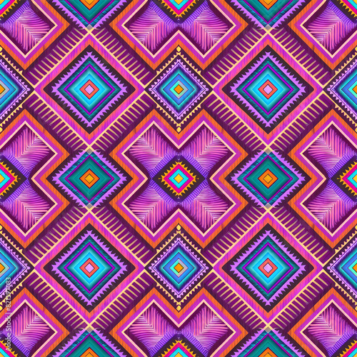 Wallpaper Mural abstract colorful ethnic pattern Torontodigital.ca