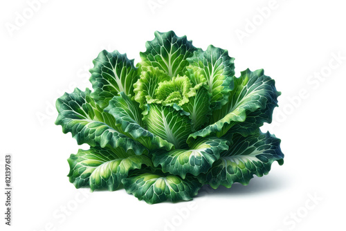Green lettuce head isolated