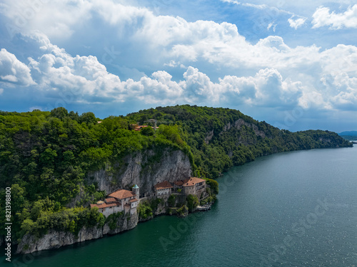 View of the hermitage of Santa Caterina del Sasso