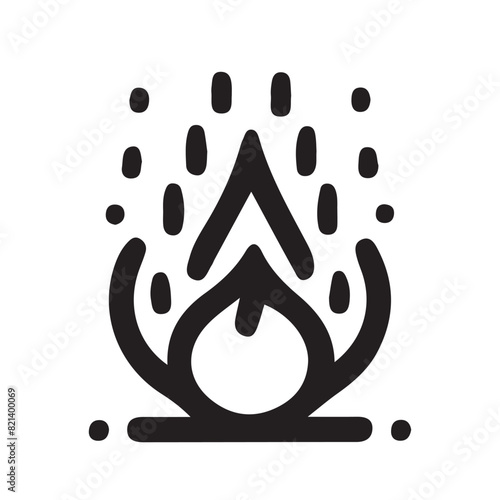 fire line icon, fire line art vector