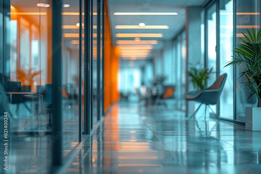A long hallway with a lot of windows and a few chairs A long hallway with a lot of windows and a few chairs