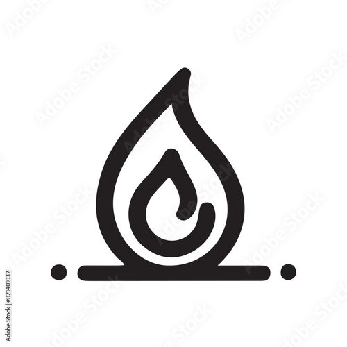 fire line icon, fire line art vector