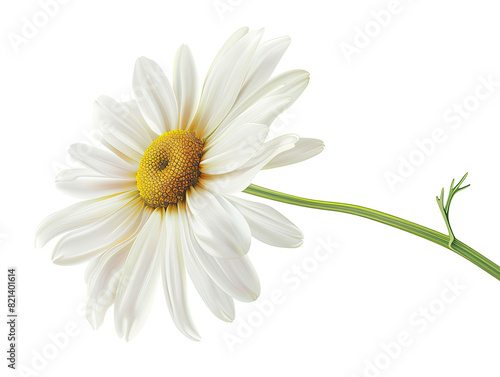 White Flower Isolated on White Background  Generative AI Illustration
