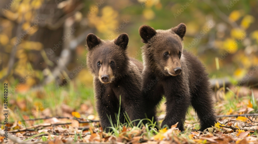 Obraz premium Cute bear cubs