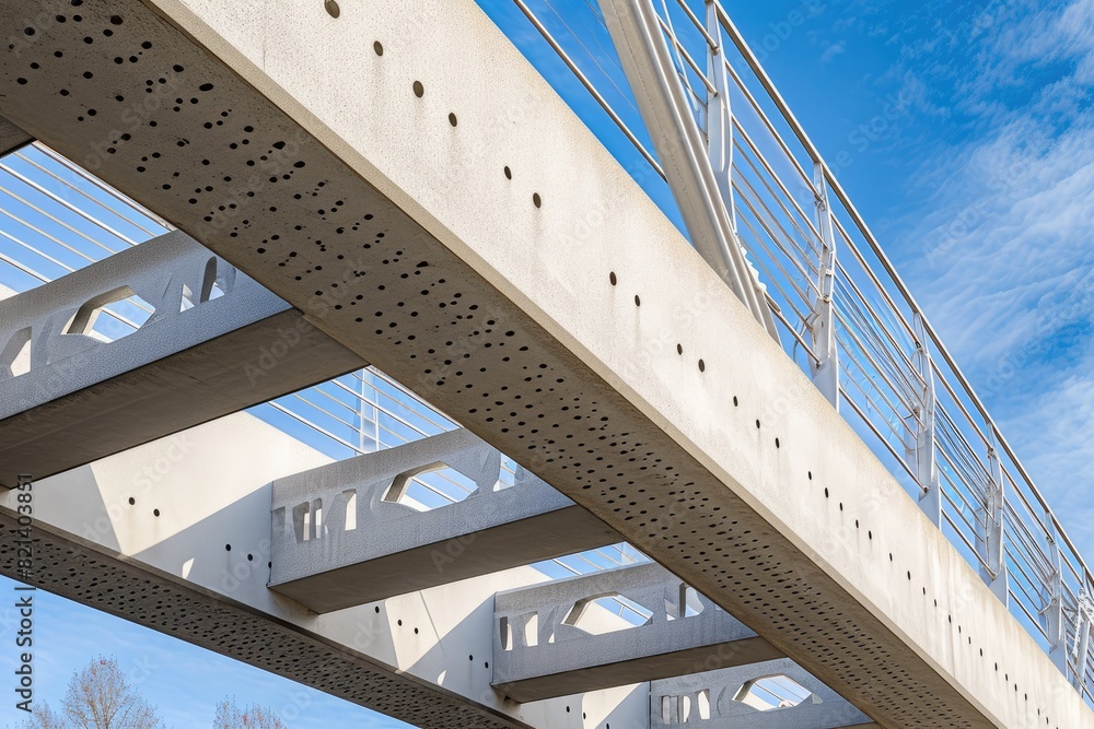 Fototapeta premium Architectural details of a modern bridge