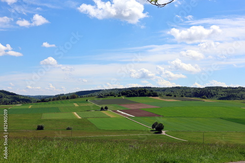 Felder bei Steinheim am Albuch im Frühling photo