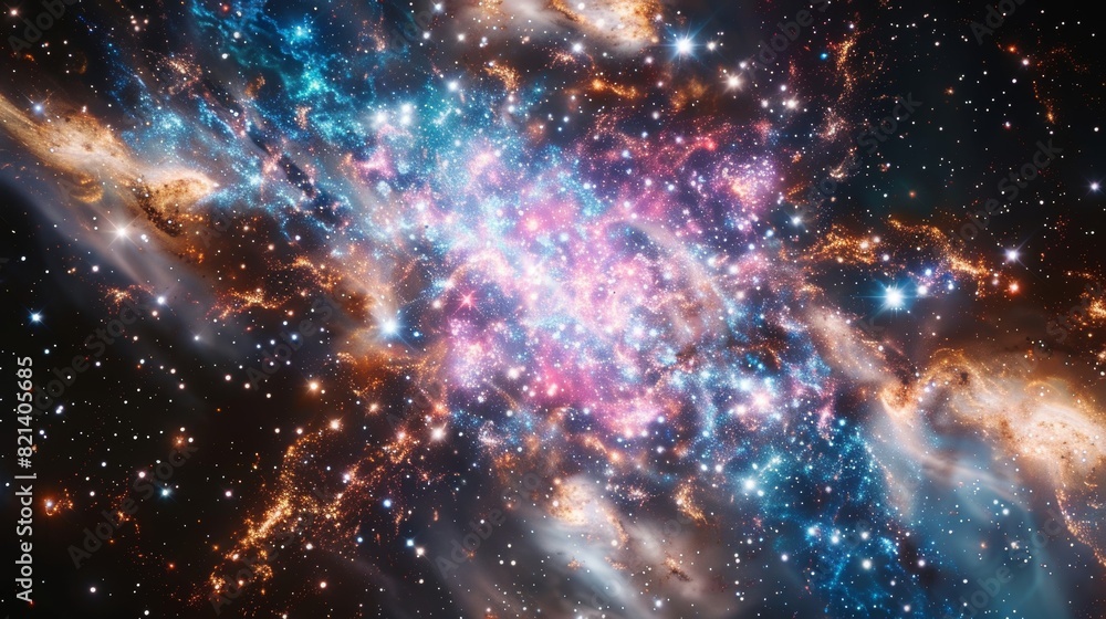 Volatile particles merging and separating to form a dynamic and everevolving constellation in the depths of space. Volatile particles merging and separating to form a dynamic and everevolving constellation in the depths of space.