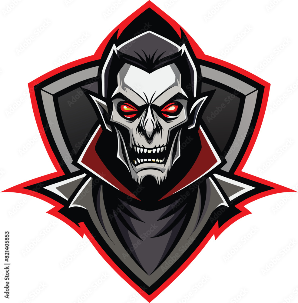 devil skull mascot logo,  skull mascot esport logo design. Grim Reaper logo mascot vector 