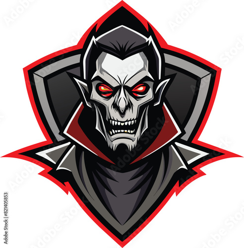 devil skull mascot logo, skull mascot esport logo design. Grim Reaper logo mascot vector 