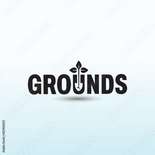 Grounds repairing house building logo design