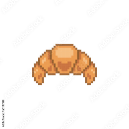 Croissant dessert, food pixel art