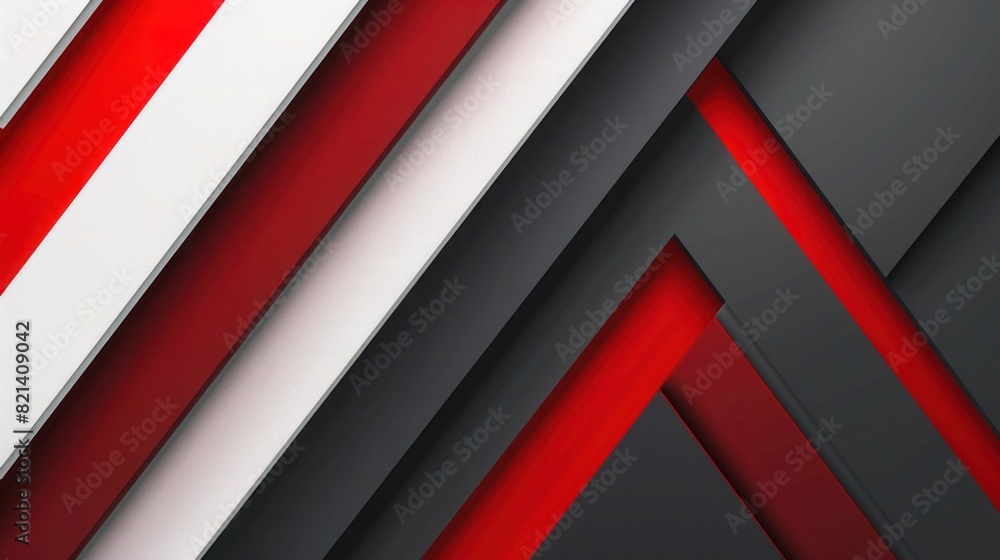 Red white and black metallic arrow direction geometric design, Abstract modern futuristic technology background Red white and black metallic arrow direction geometric design, Abstract modern futuristic technology background