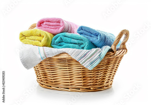 Photo of laundry clothes basket , wash clothes