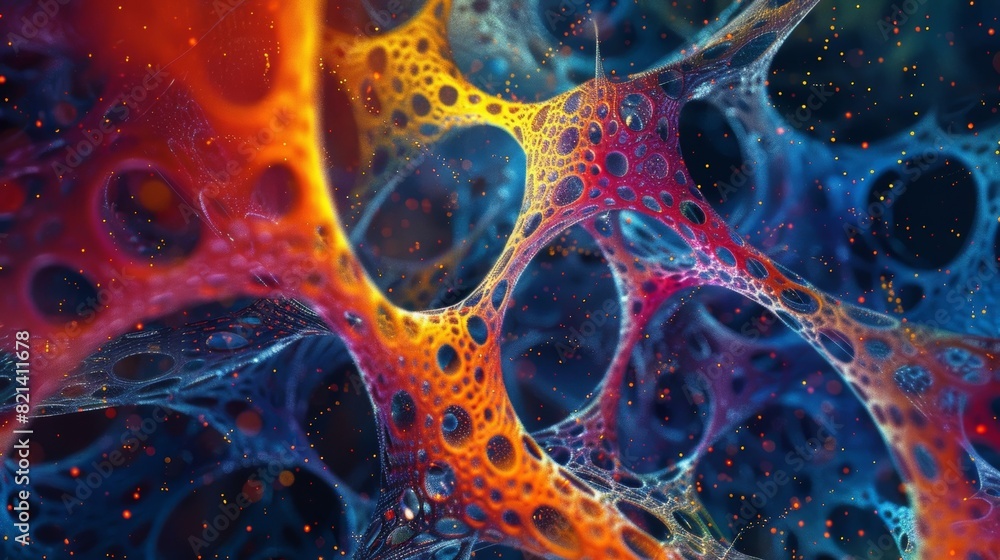 A mesmerizing representation of the intricate lattice of gluon fields within a proton supporting and strengthening its structure. A mesmerizing representation of the intricate lattice of gluon fields within a proton supporting and strengthening its structure.