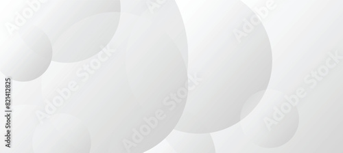 Grey white abstract background paper shine and layer element vector design for presentation. Modern abstract light silver background elegant circle shape design. 