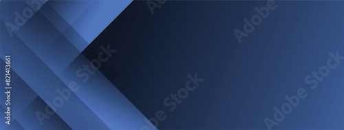 Modern abstract gradient dark navy blue banner background. Blue line with white architecture futuristic background minimal concept vector illustration subtle design. 