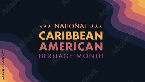 June is National Caribbean American Heritage Month. Holiday concept. 