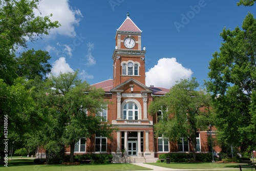 Historic courthouse with a clock tower