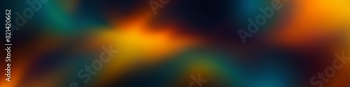 The image presents an abstract, gradient spectacle, where the luminous orange hue bleeds into the dark background, creating a sense of depth and mystery.