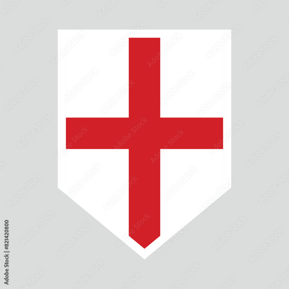 England Flag in Shield Shape Frame England Flag in Shield Shape Frame
