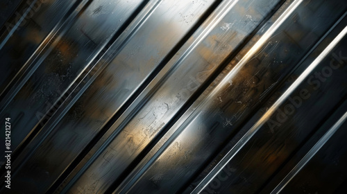 Obraz na płótnie A metallic texture with smooth lines w salonie