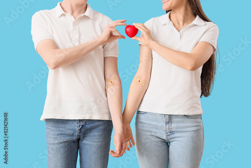 Blood donors with applied p...